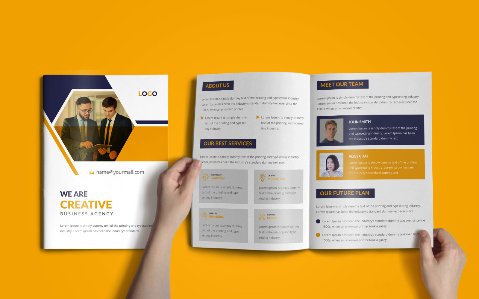 Bi-fold Corporate Brochure Template