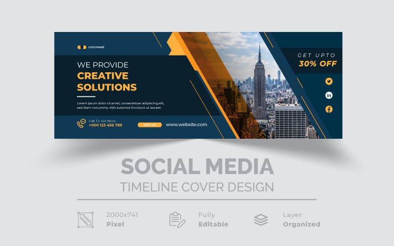 Modern Business Promotion Corporate Social Media Timeline Cover