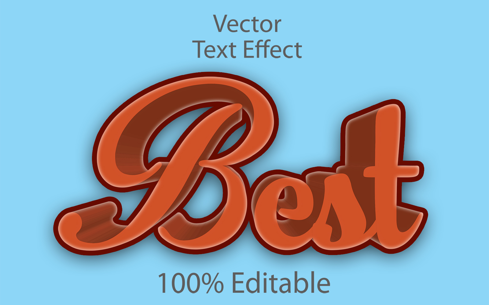Best Text Effect | Modern 3d Best Vector Text Effect