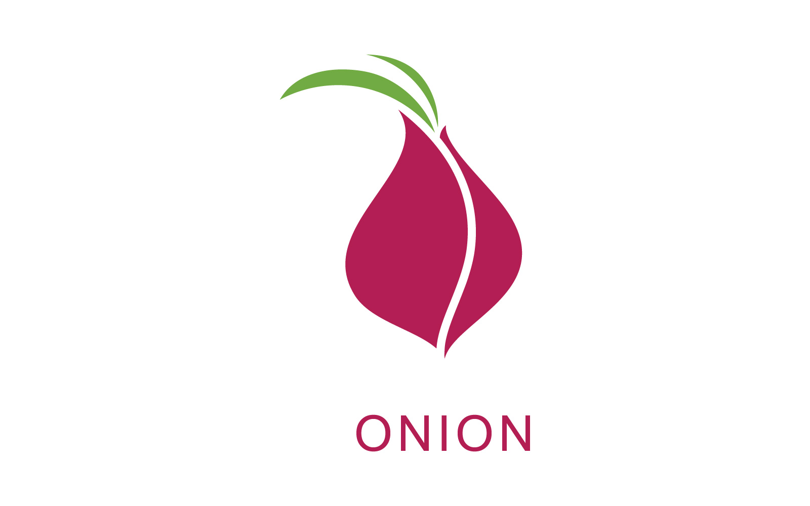 Onion Vector Template. Red Onion Logo Design V2