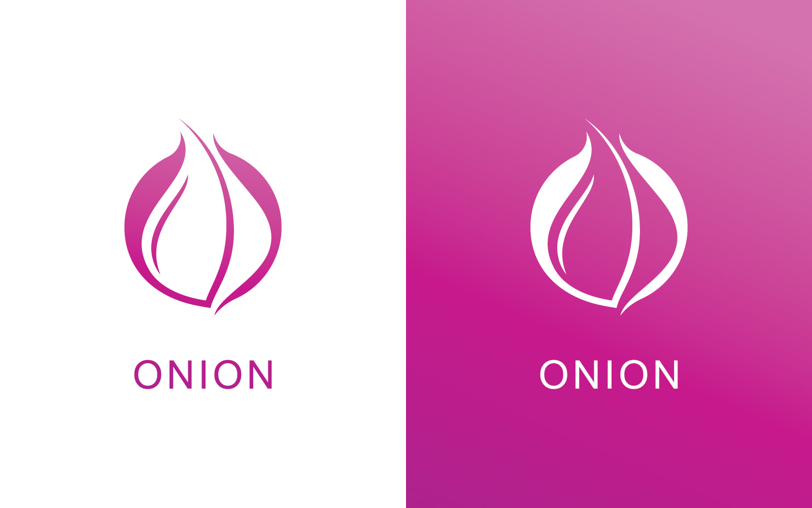 Onion Vector Template. Red Onion Logo Design V3