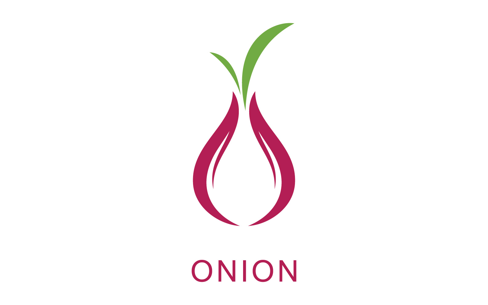 Onion Vector Template. Red Onion Logo Design V4