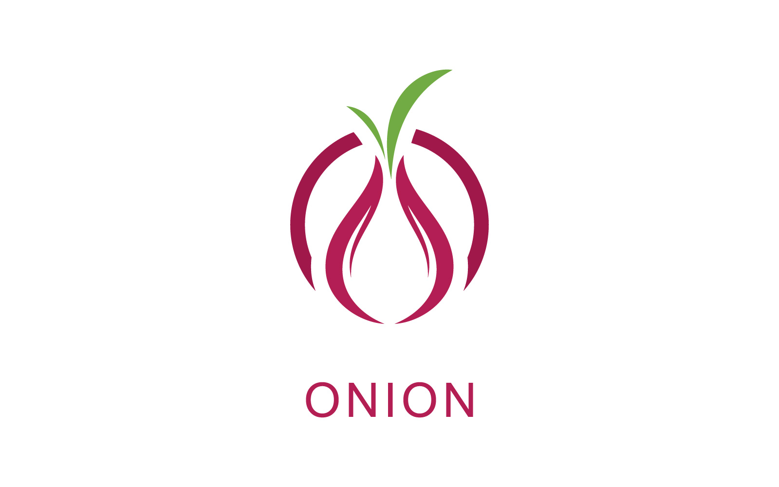 Onion Vector Template. Red Onion Logo Design V7