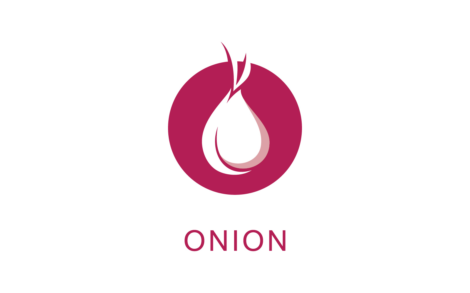 Onion Vector Template. Red Onion Logo Design V8