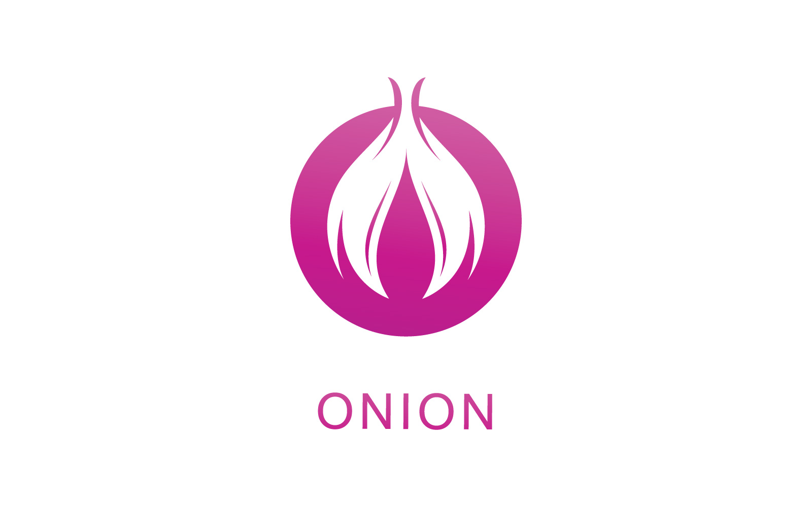 Onion Vector Template. Red Onion Logo Design V10