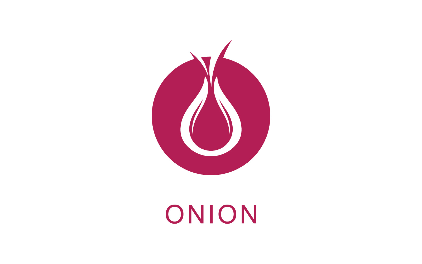 Onion Vector Template. Red Onion Logo Design V12