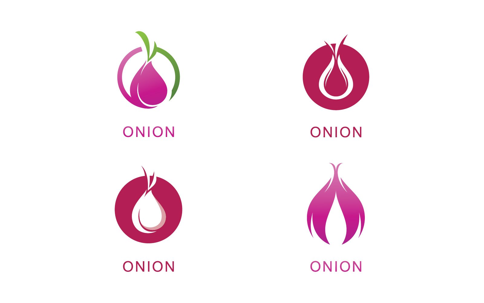 Onion Vector Template. Red Onion Logo Design V13