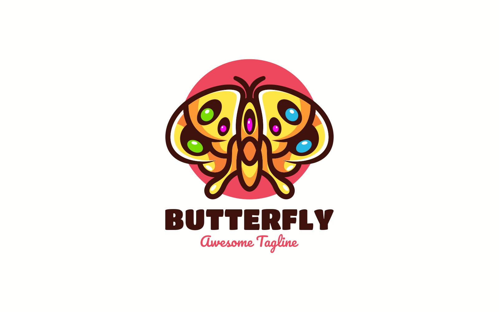 Butterfly Simple Mascot Logo Vol.1