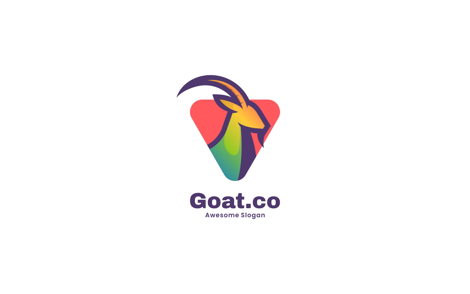 Goat Color Mascot Logo Style