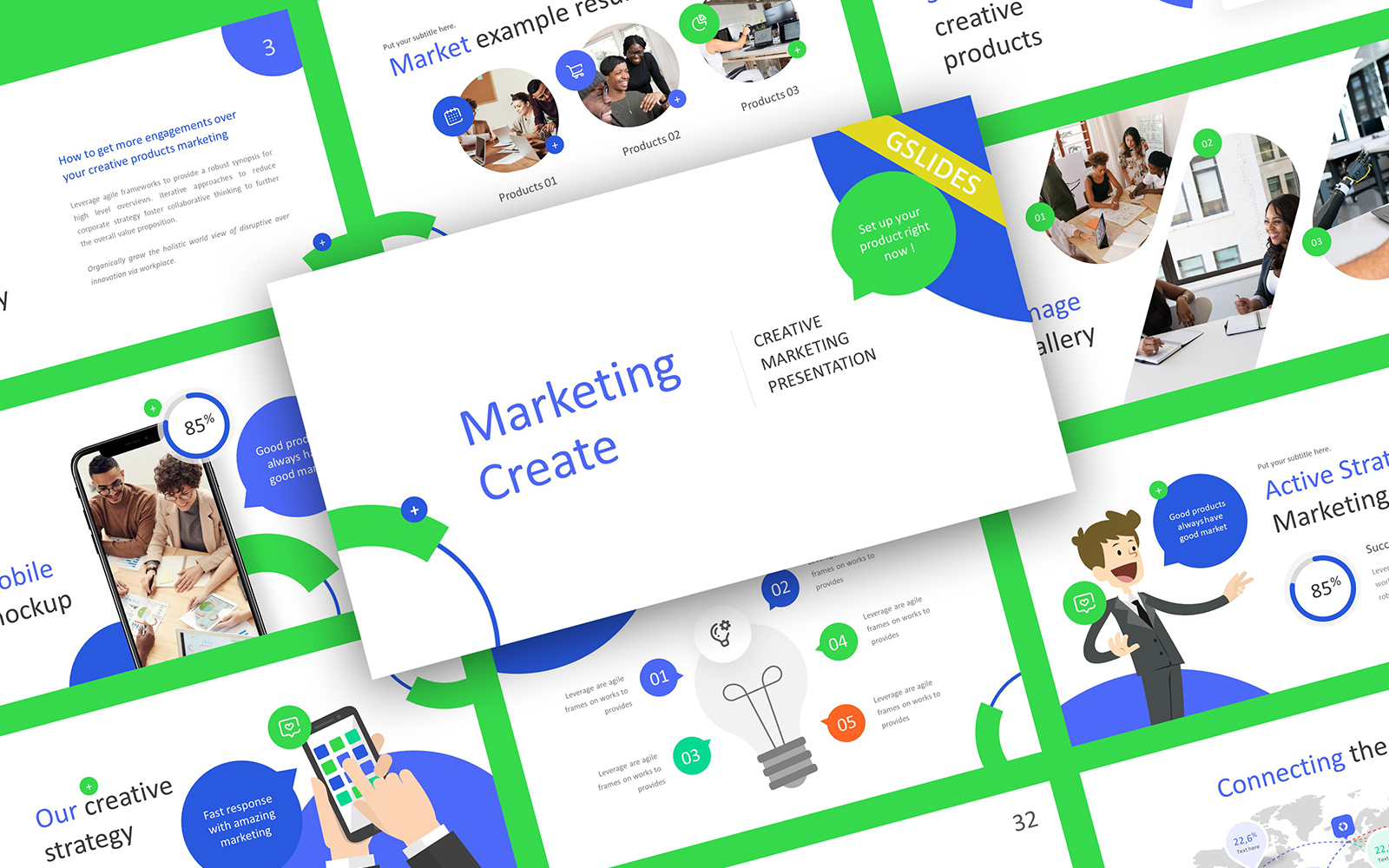 Marketing Create Real Marketing Google Slides Template