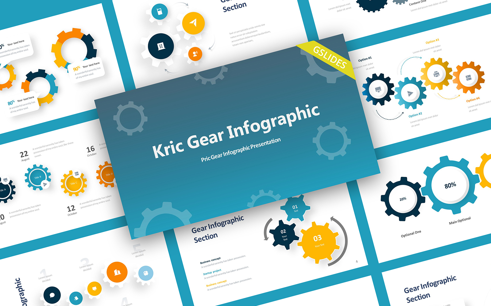 Kric Gear Infographic Google Slides Template