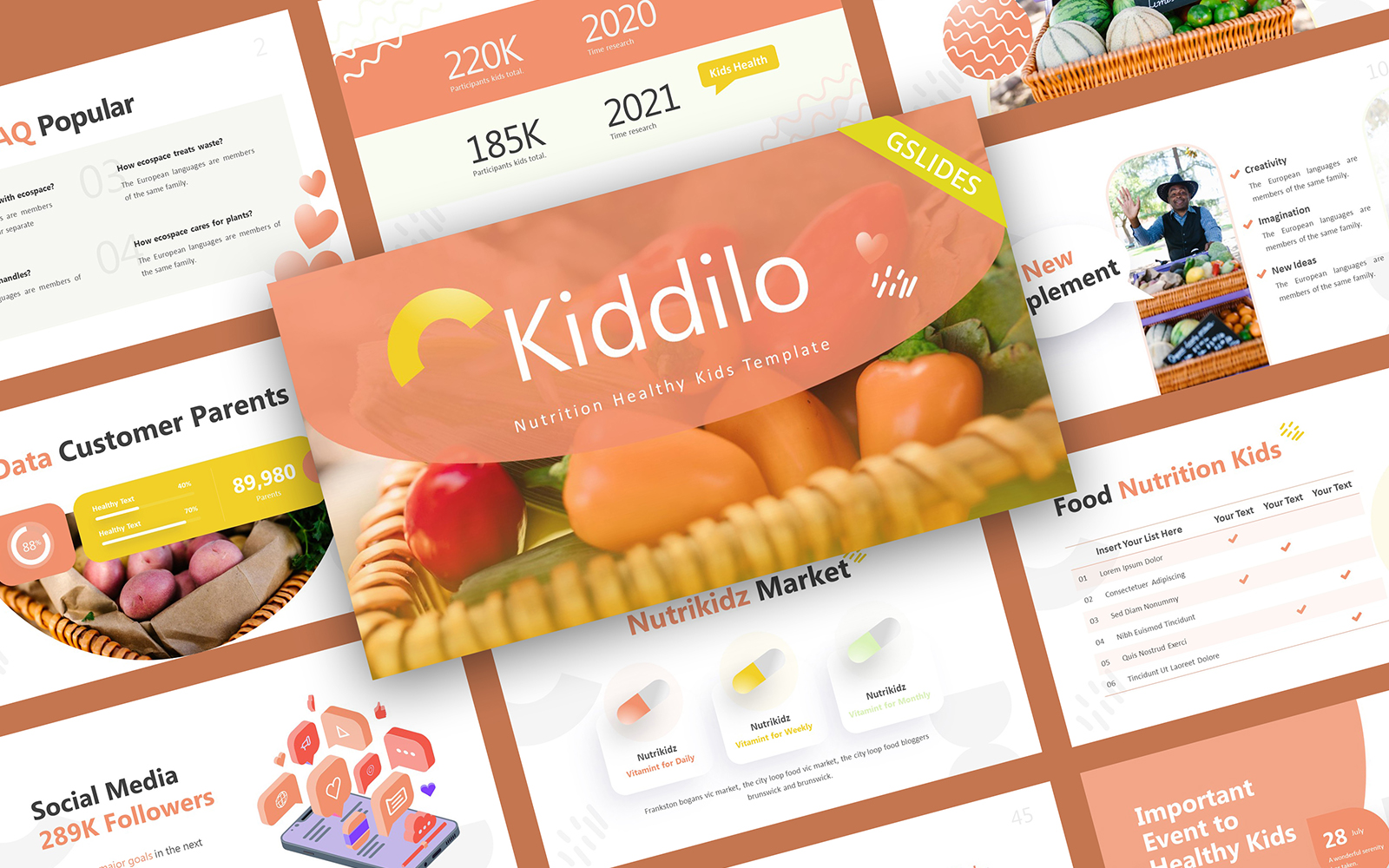 Kiddilo Healthy Food Google Slides Template
