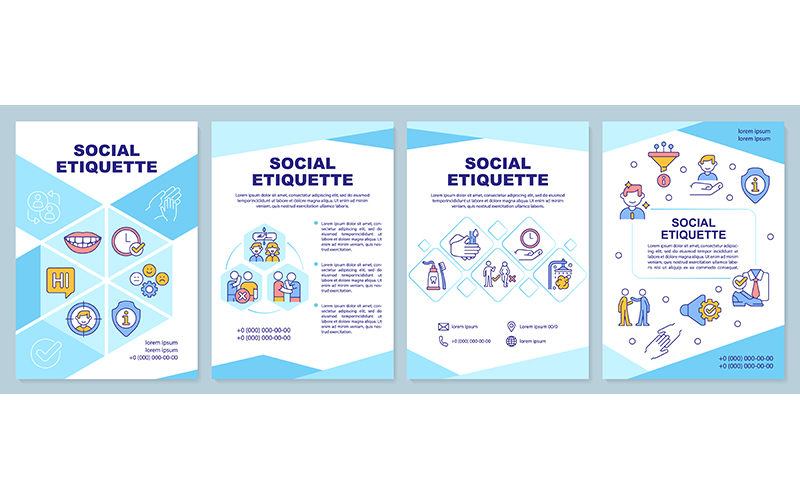 Social Etiquette Brochure Template