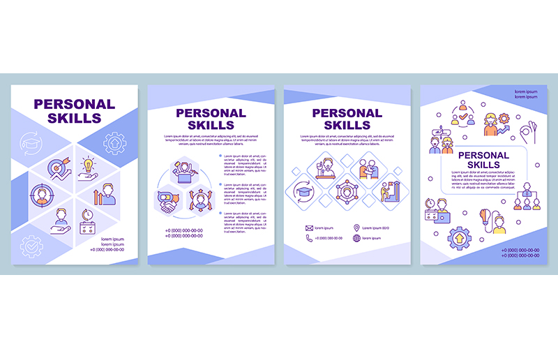 Personal Skills Purple Brochure Template