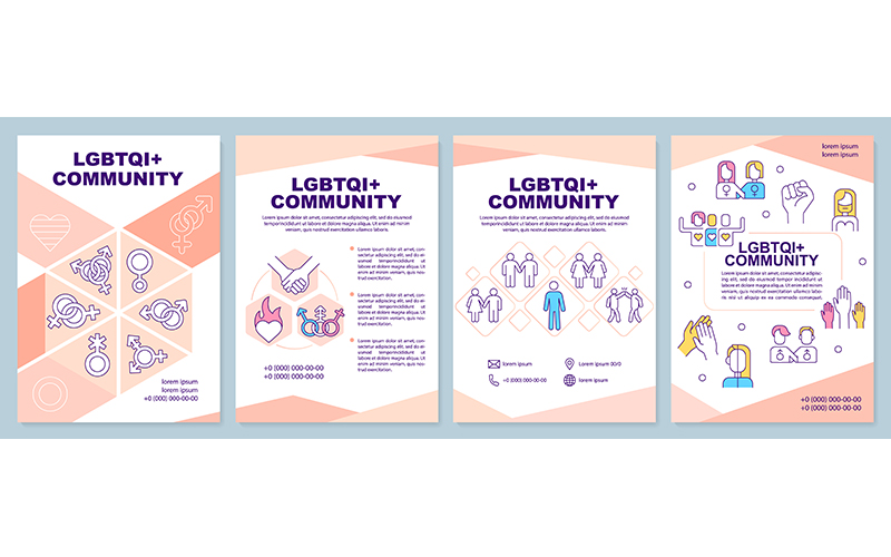 LGBTQI Community Pink Brochure Template
