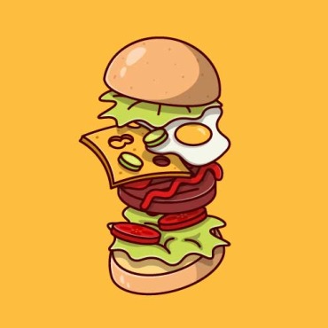 Meat Hamburger Illustrations Templates 269720