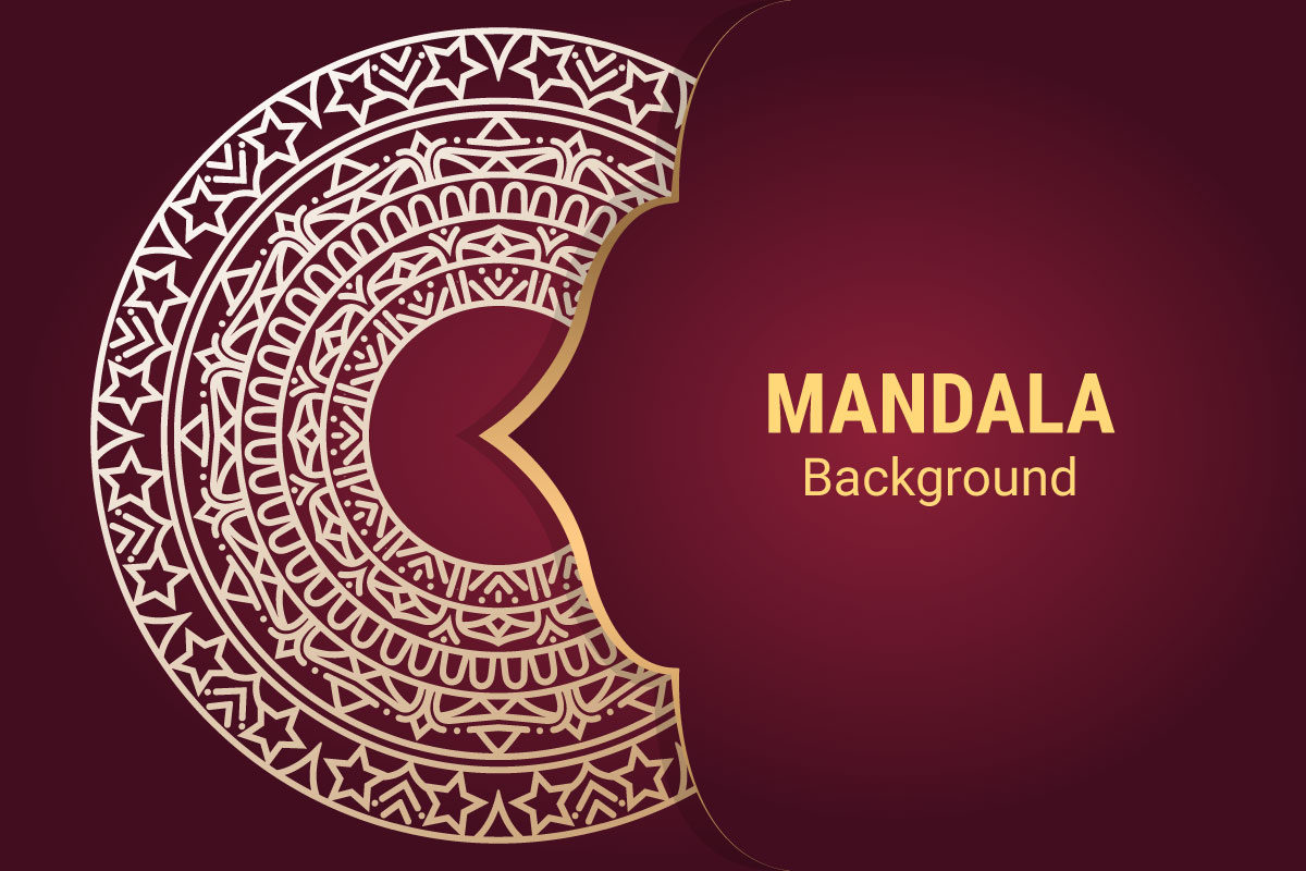 Luxury mandala vector with golden style
