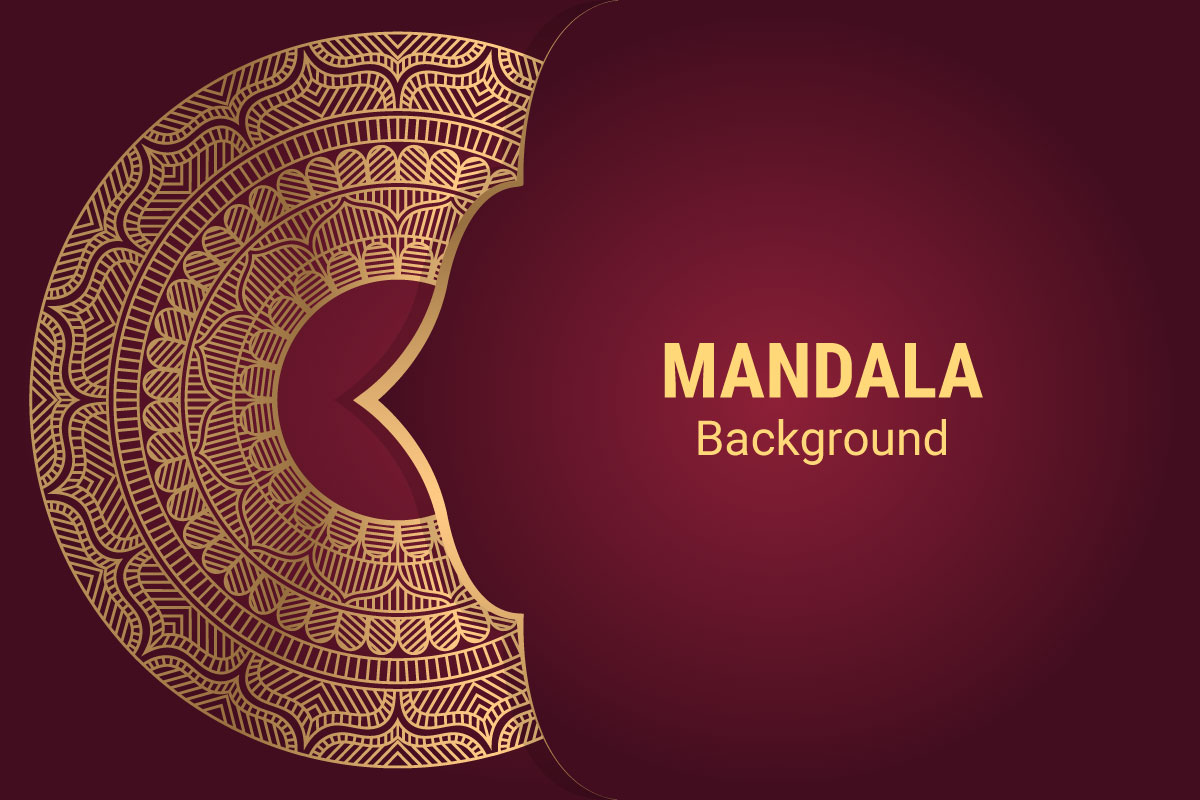 Circular pattern in form of mandala for Henna, Mehndi, tattoo, decoration