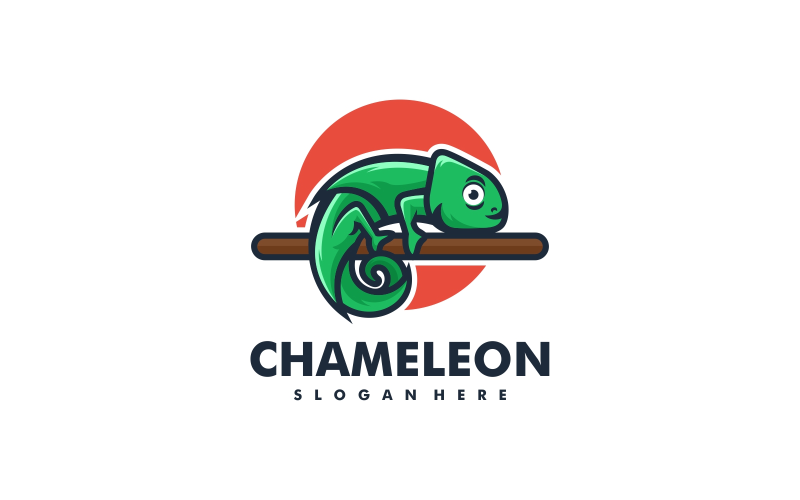 Chameleon Simple Mascot Logo Style