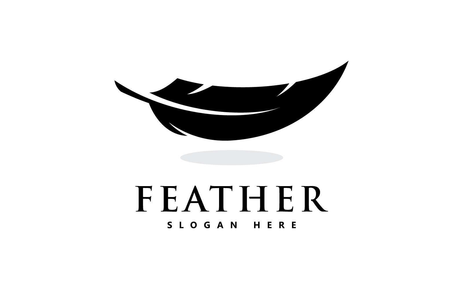 Feather Vector Logo Design Template V1