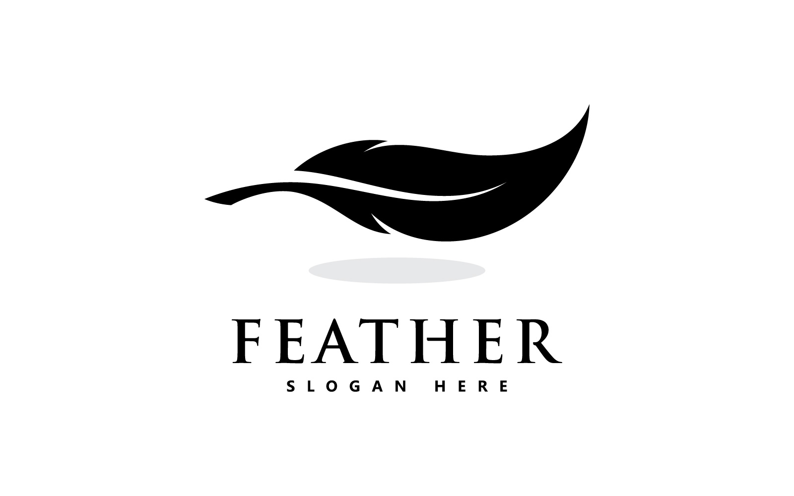 Feather Vector Logo Design Template V2