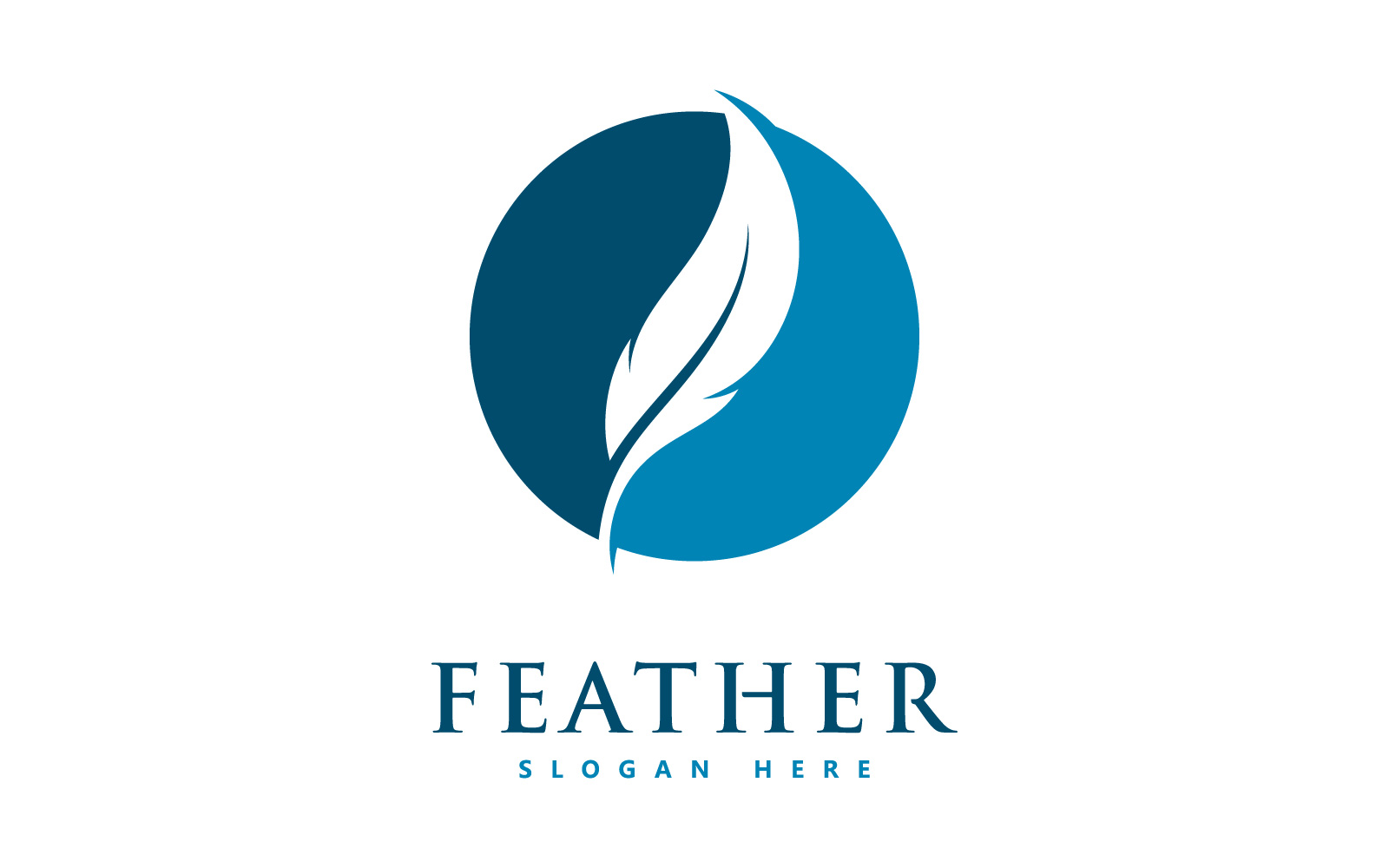 Feather Vector Logo Design Template V3