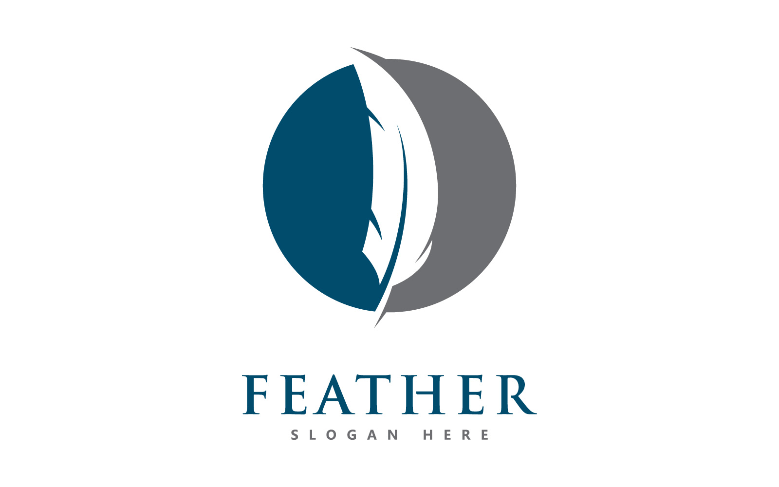 Feather Vector Logo Design Template V5