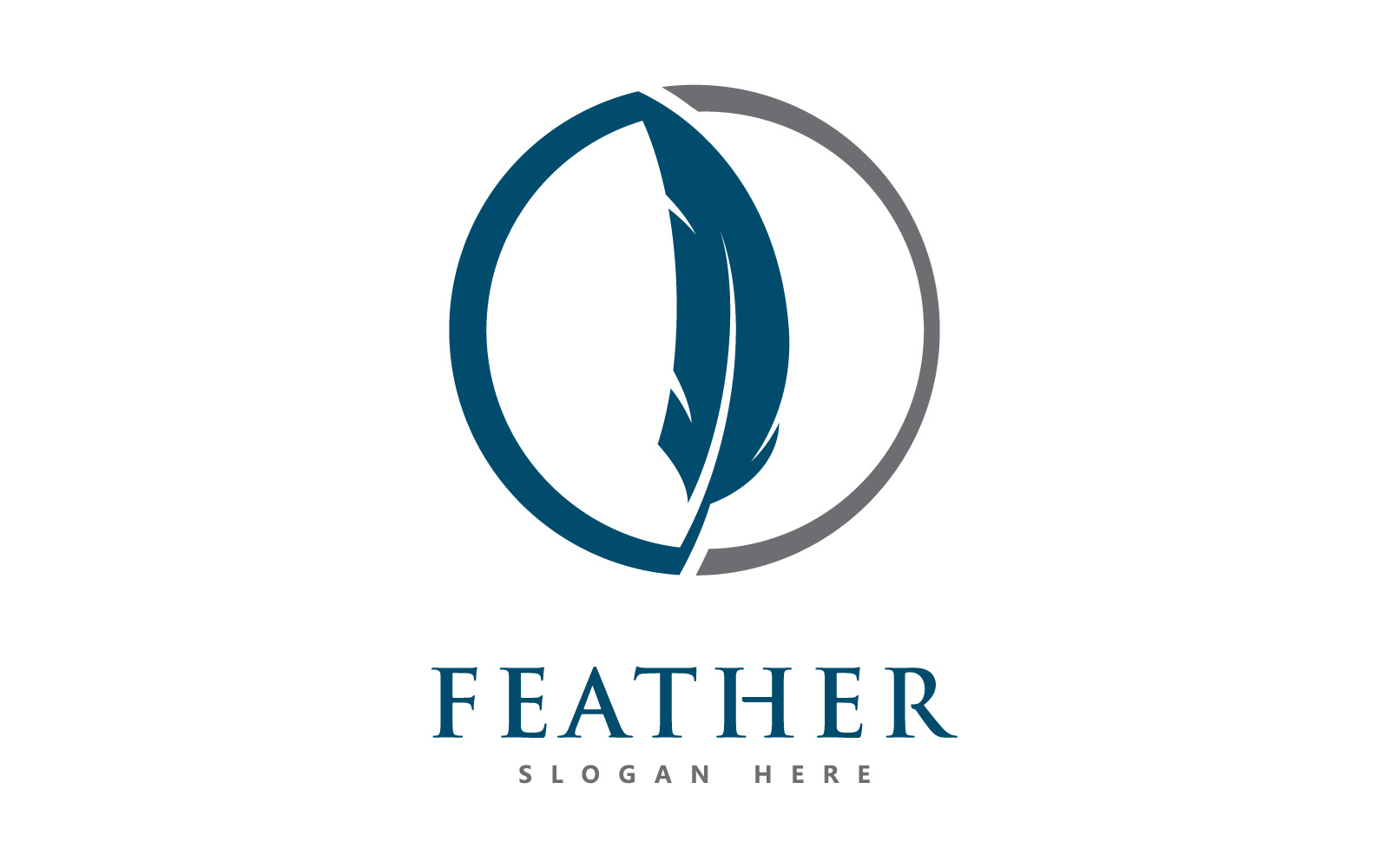 Feather Vector Logo Design Template V6