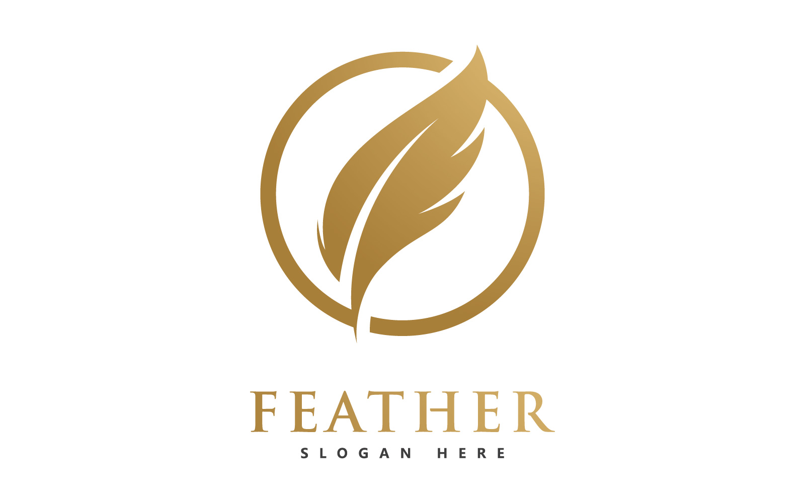 Feather Vector Logo Design Template V9