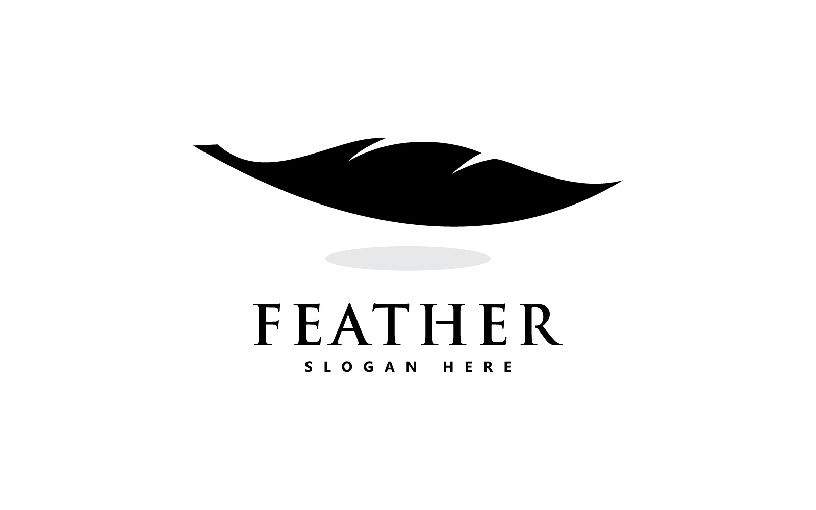 Feather Vector Logo Design Template V12