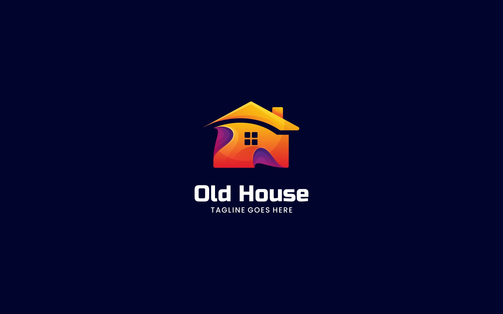 Old House Gradient Colorful Logo