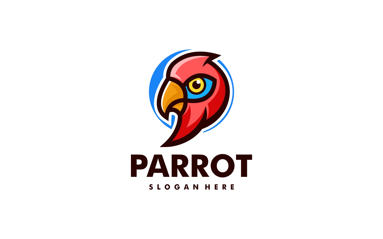 Parrot Simple Mascot Logo Design
