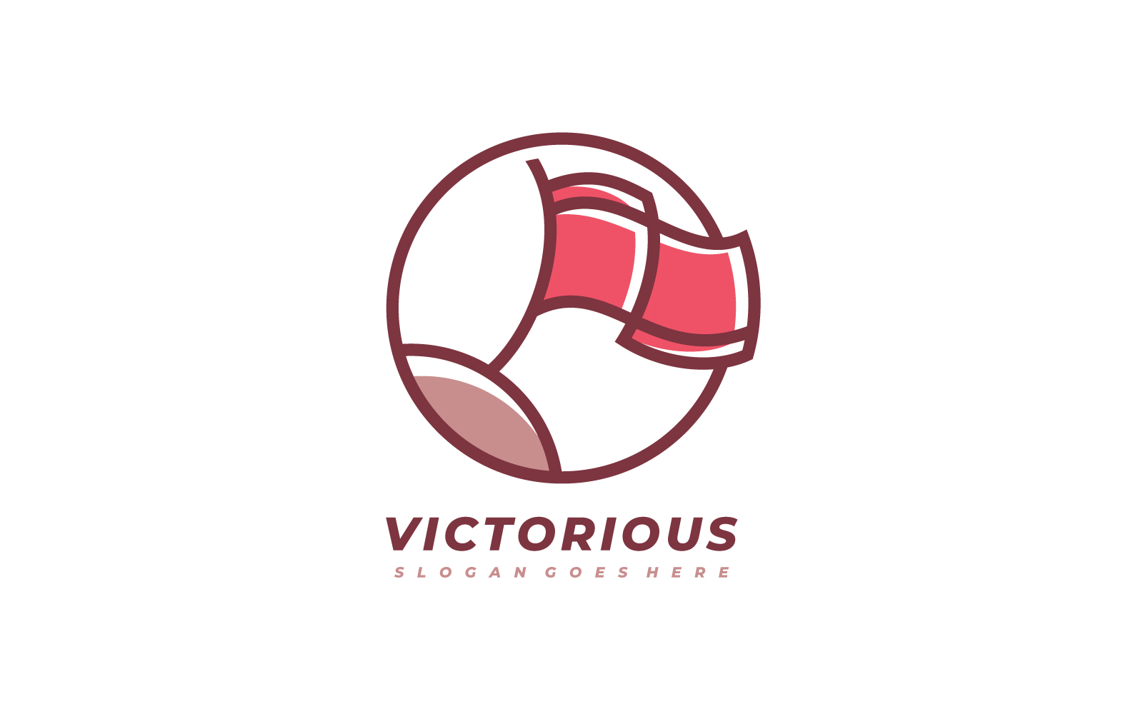 Victory Flag Logo Template