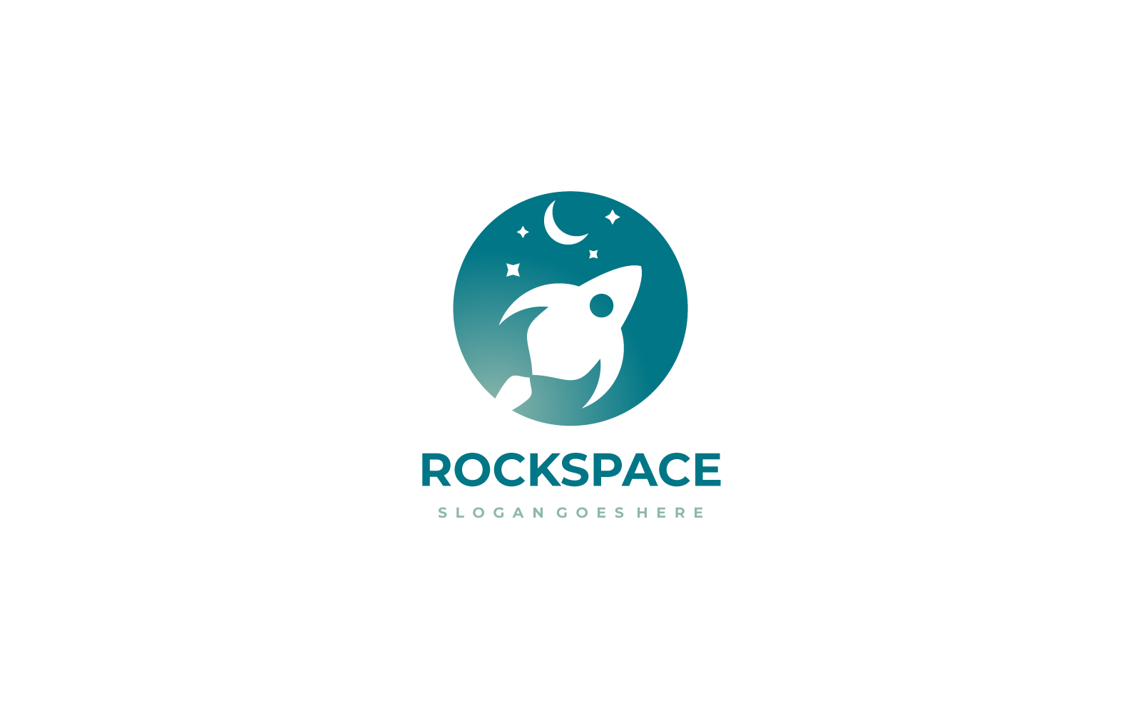 Space RocketShip Logo Template