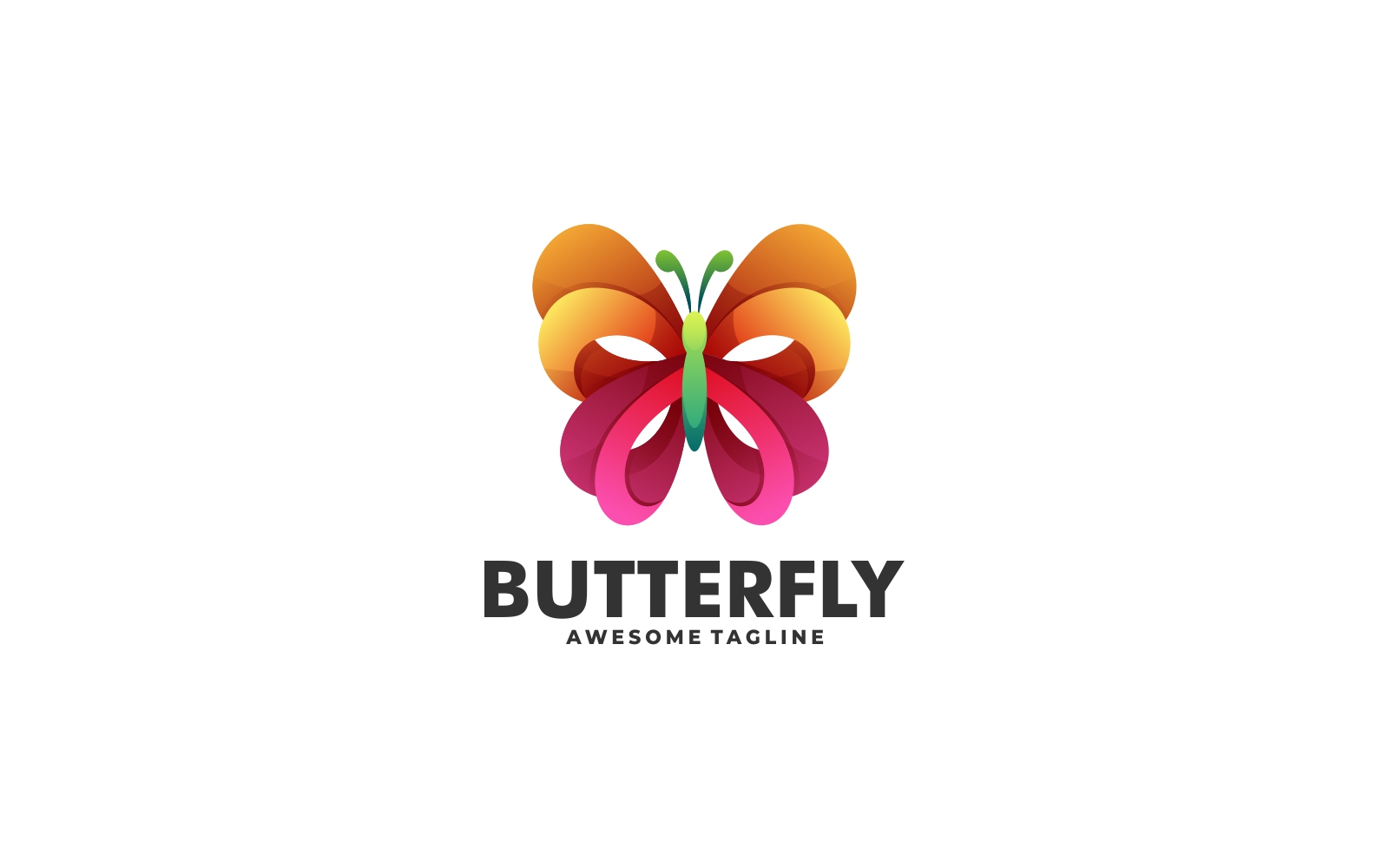 Butterfly Gradient Colorful Logo Vol.1