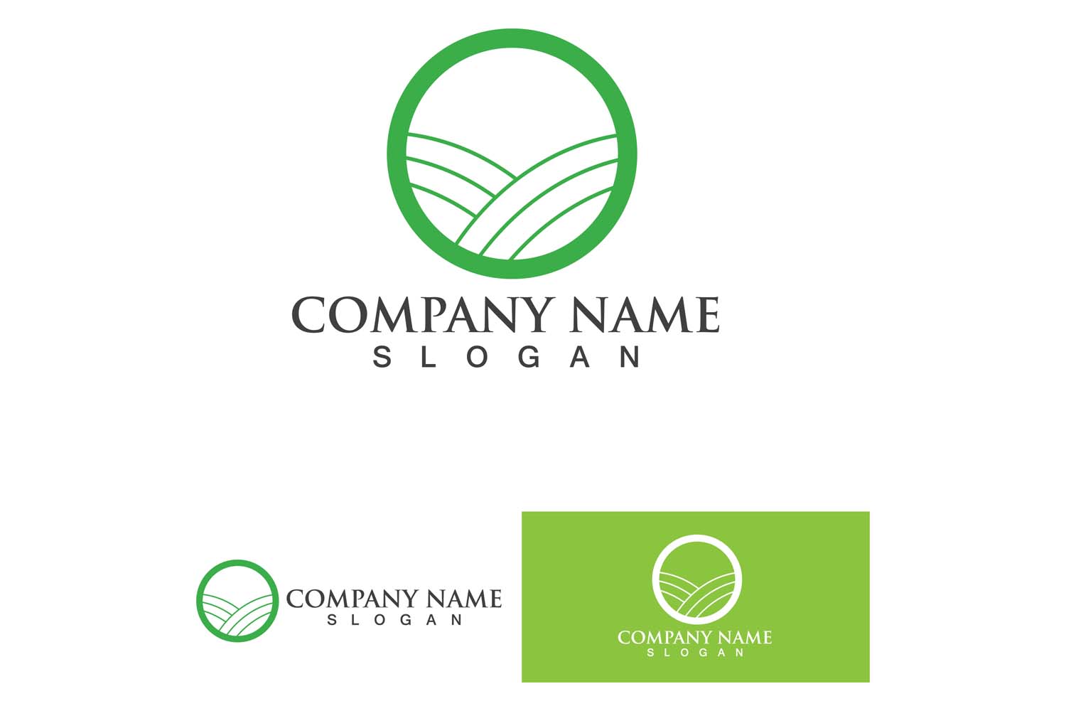 Farm Green Tea Logo Elements Design 5
