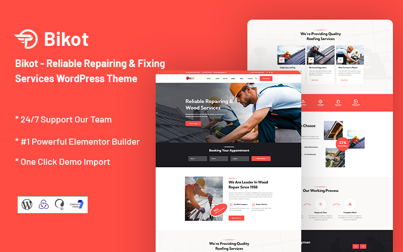 Bikot - Reliable Repairing & Fixing Services WordPress Theme