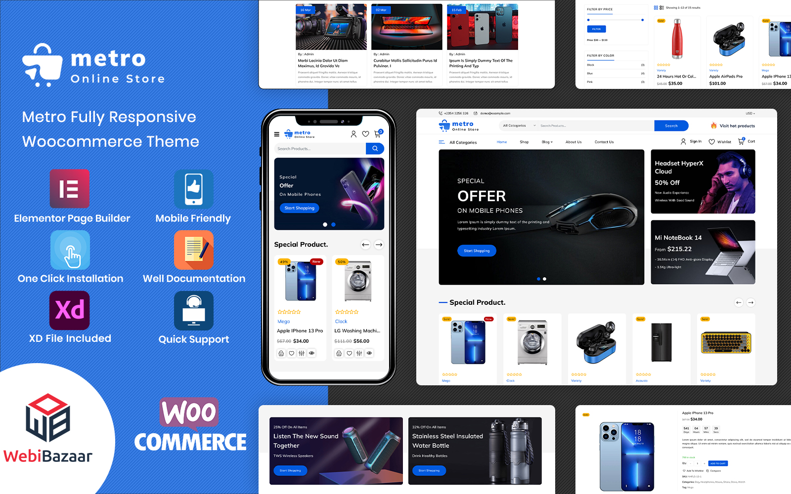 Metro - Electronics MegaShop WooCommerce Template