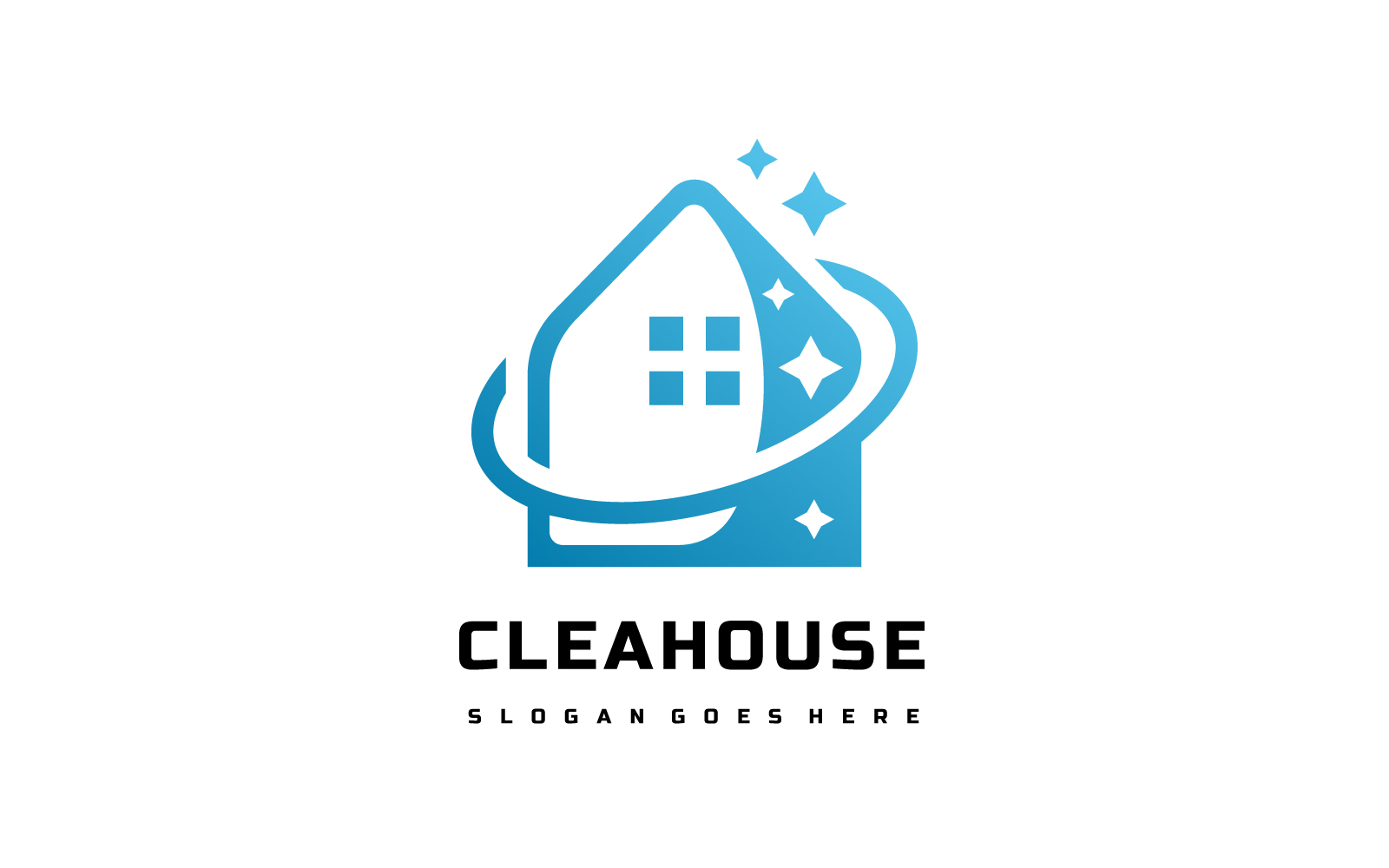 Cleaning House Logo Template