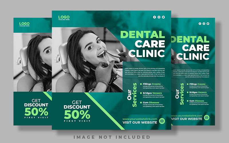 Dentist And Health Care Social Media Banner Template