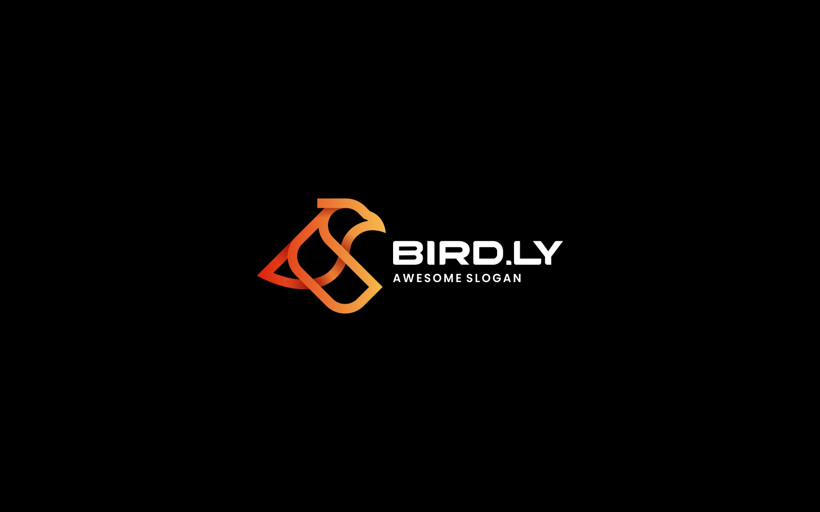 Bird Line Art Gradient Logo Vol.1