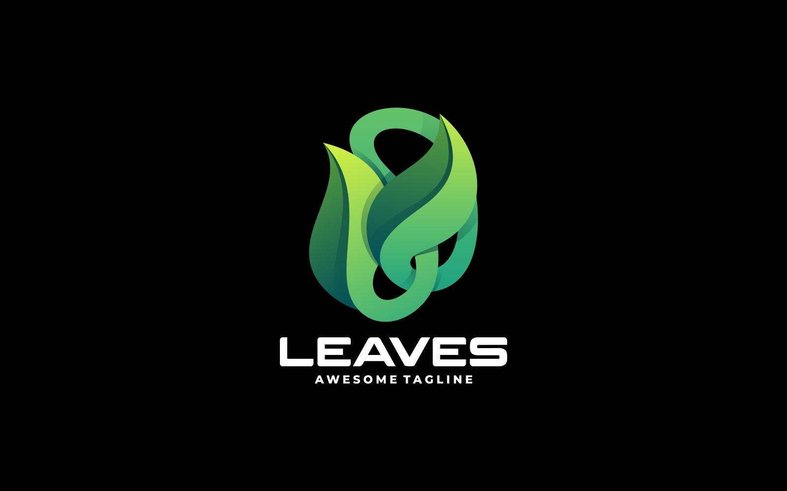 Abstract Leaves Gradient Logo