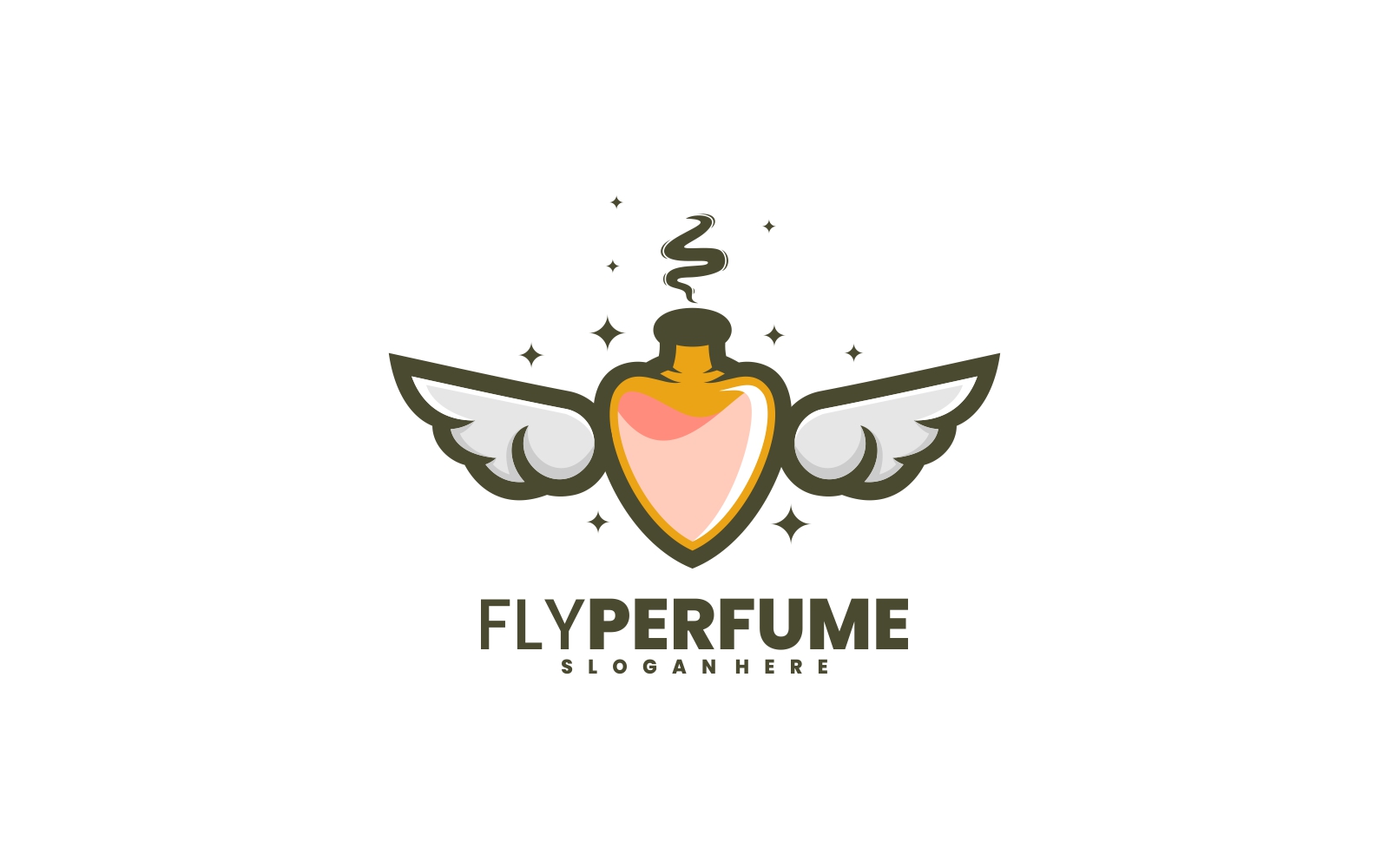 Fly Perfume Simple Mascot Logo
