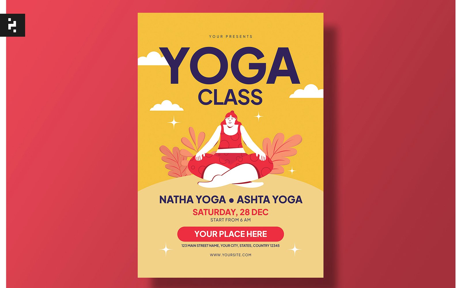 Yoga Class Flyer Template
