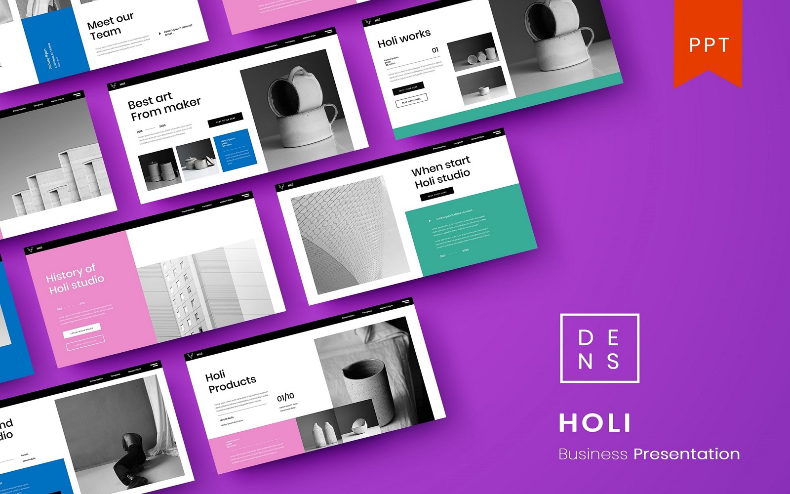 Holi – Business PowerPoint Template