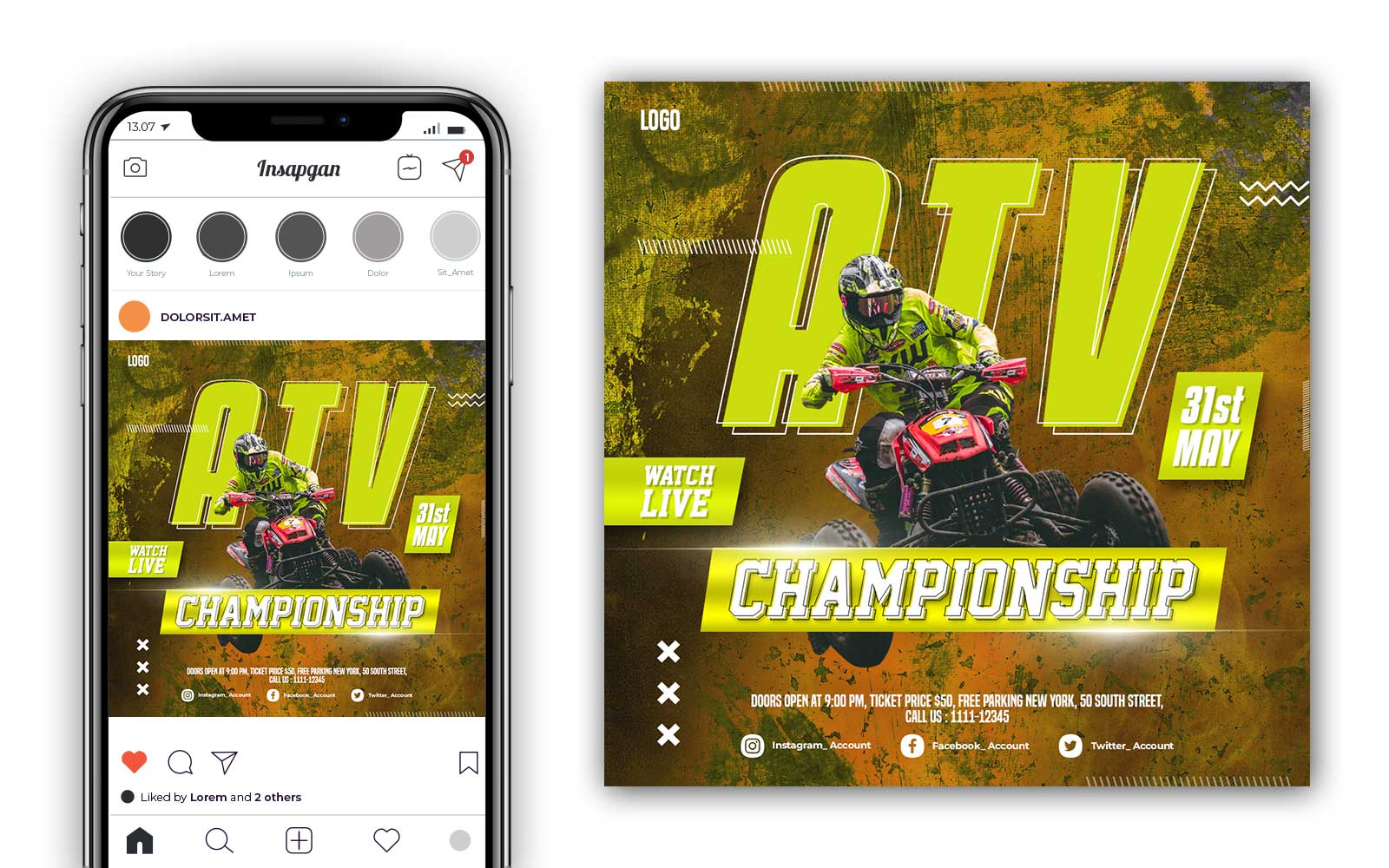ATV Championship Social Media Template