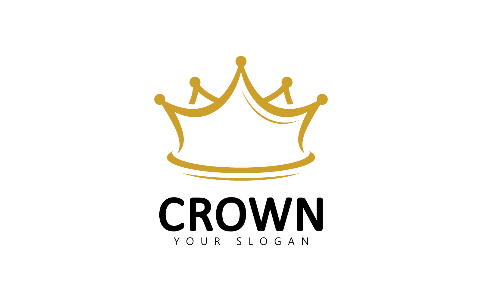 Crown Logo Royal King Queen abstract Logo design vector Template V1