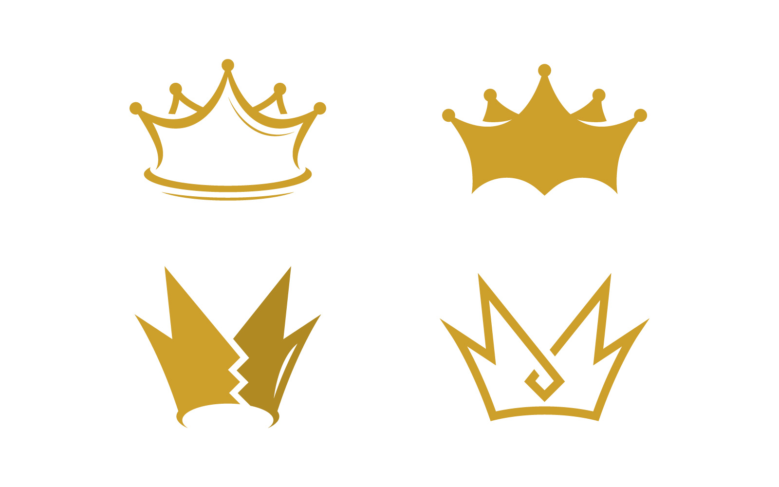 Crown Logo Royal King Queen abstract Logo design vector Template V5