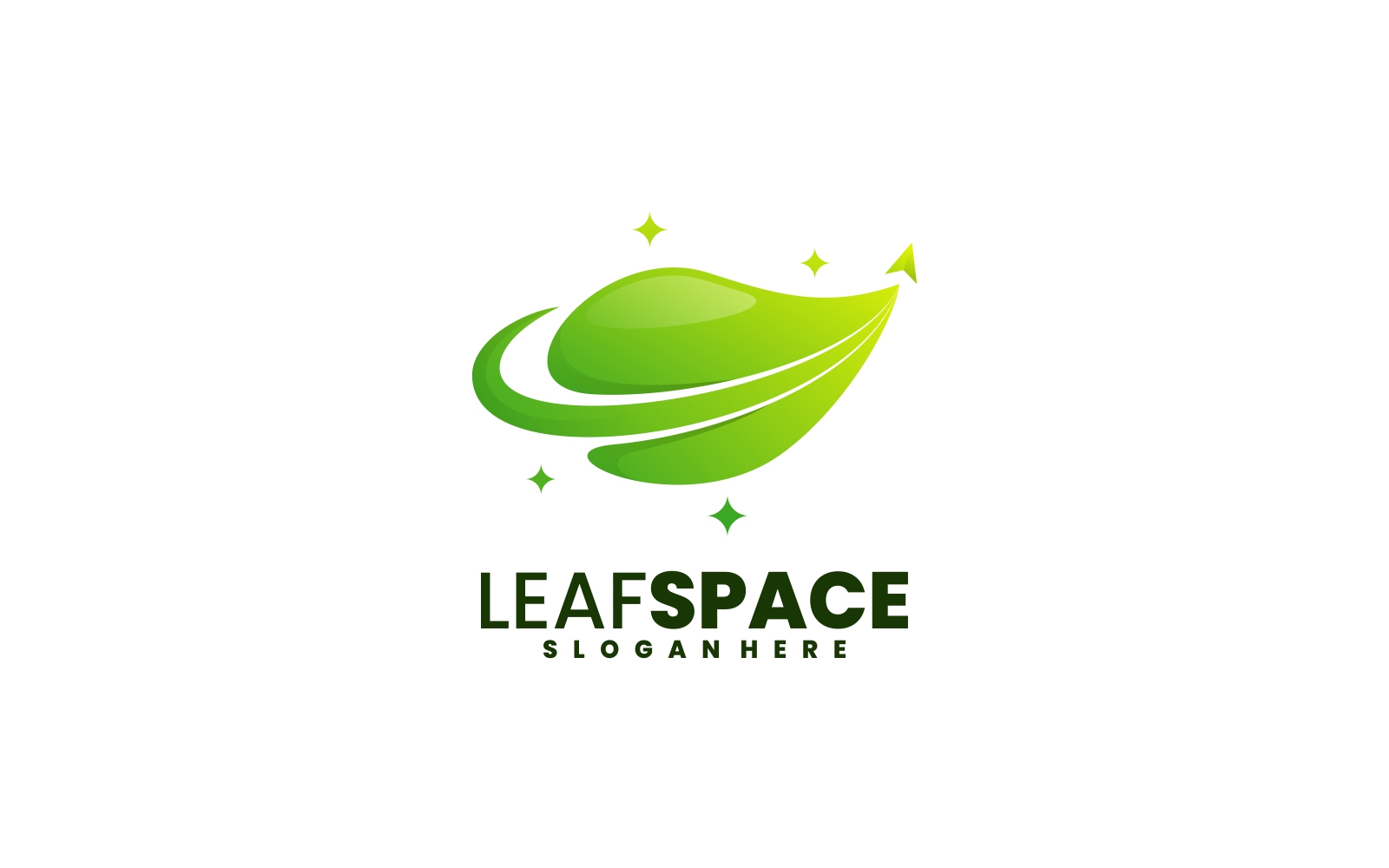 Leaf Space Gradient Logo Style