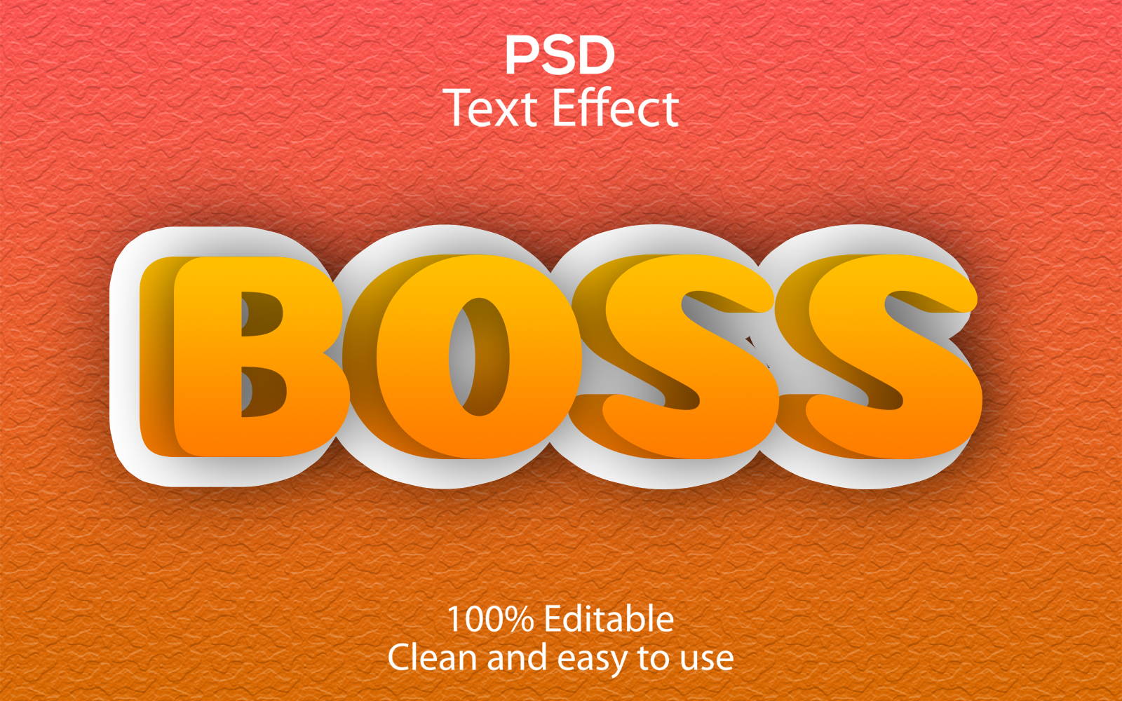 Boss | Boss Editable Psd Text Effect | Modern Boss First Psd Text Effect